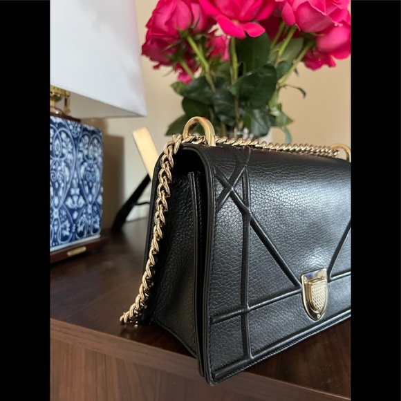 Dior Bag Diorama Black Leather, gold findings - Picture 7 of 16